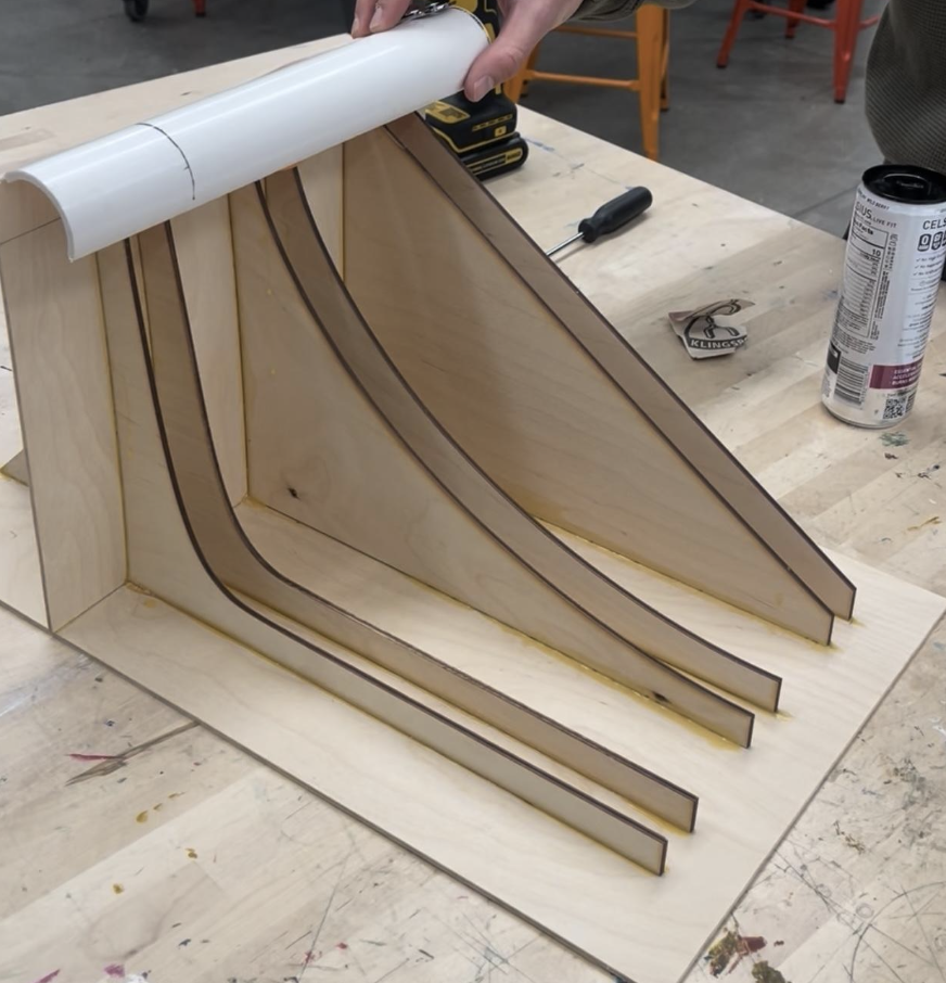 Laser-cut plywood prototype